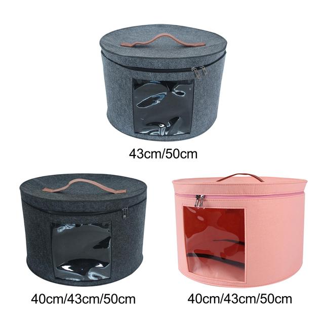 Hat Storage Box Portable with Dustproof Lid for Women Men Hat Box